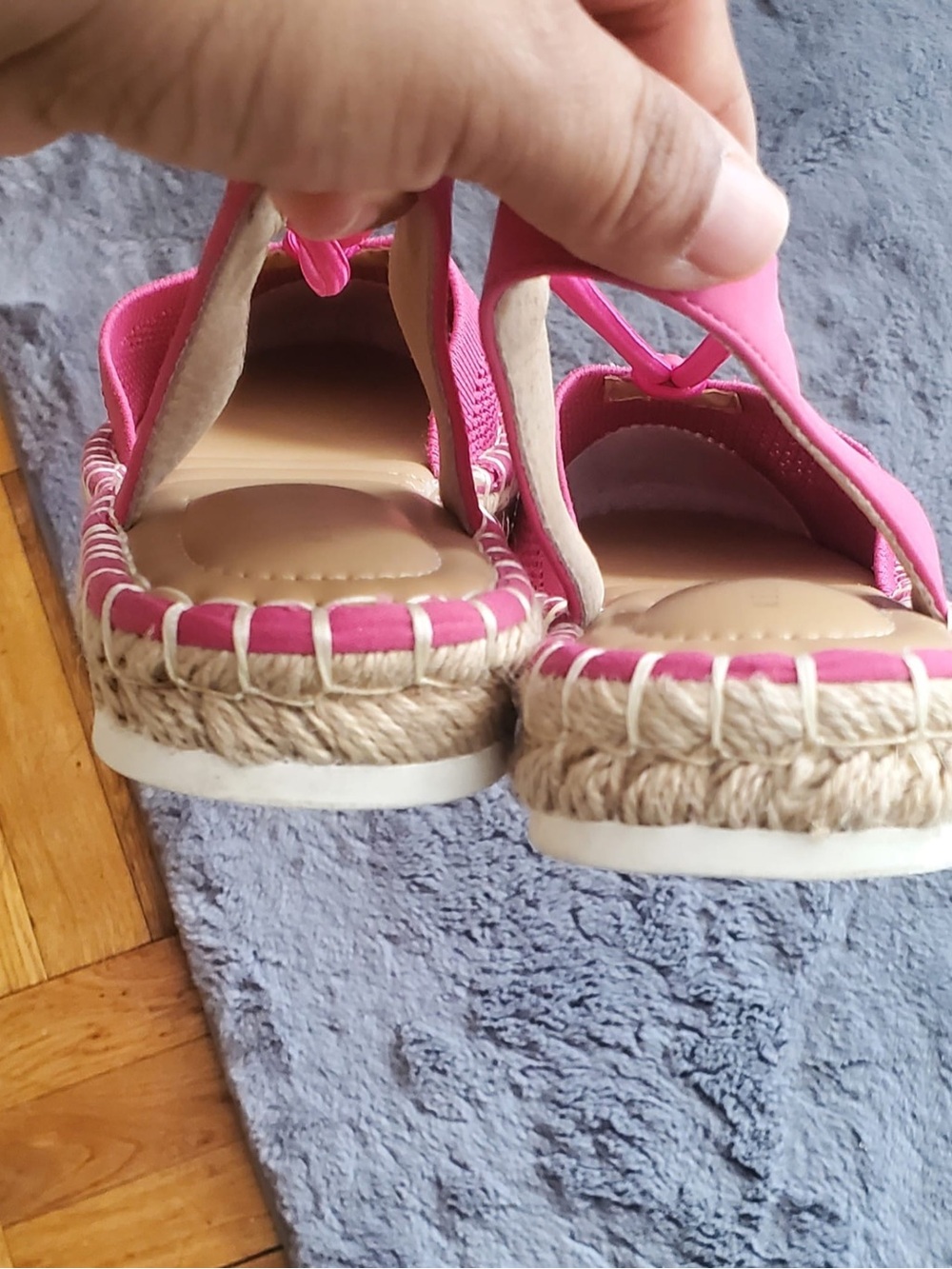 Kelly & Katie Pink Knit Slingback Espadrilles - Picture 5 of 7